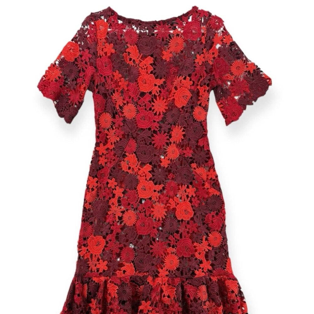 NWT ANTHROPOLOGIE BRIGITTE EMBROIDERED LACE FLORAL DRESS by EVA FRANCO Size 2